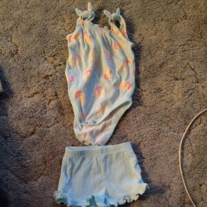 Garanimals Sky Blue Baby Outfit (6/9) Mos.